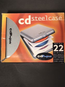 CD Projects 22 Disc Holder Steel Case (New) Silver