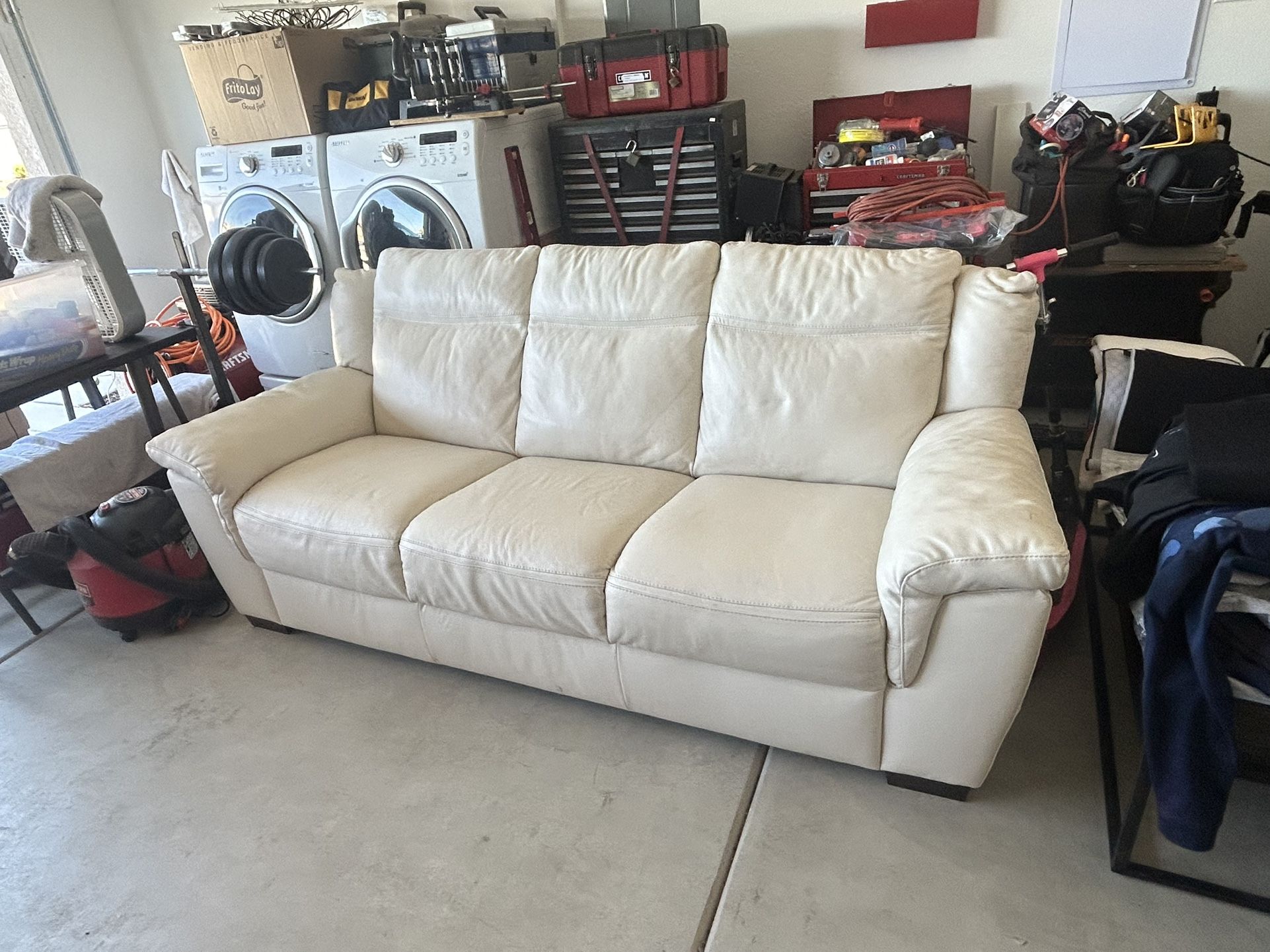White Leather Couch