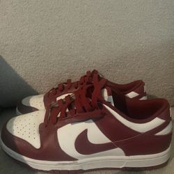 White and Maroon Nike Dunks