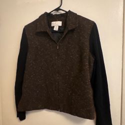 Norton McNaughton Tweed Zip-Up Jacket