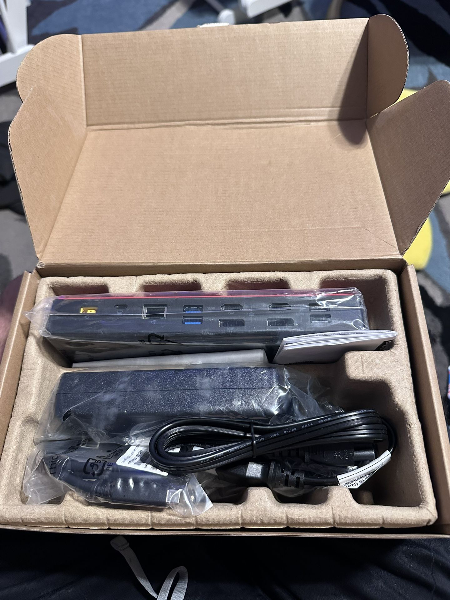 ThinkPad 40AF0135 Universal Hybrid USB-C with USB-A Adapter Docking Station for Lenovo Laptops, Dual Monitor, Comes with ITSPWR HDMI 4K Cable 