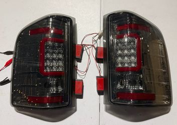 07-13 Chevy Silverado Smoke LED Bar Tail Lights