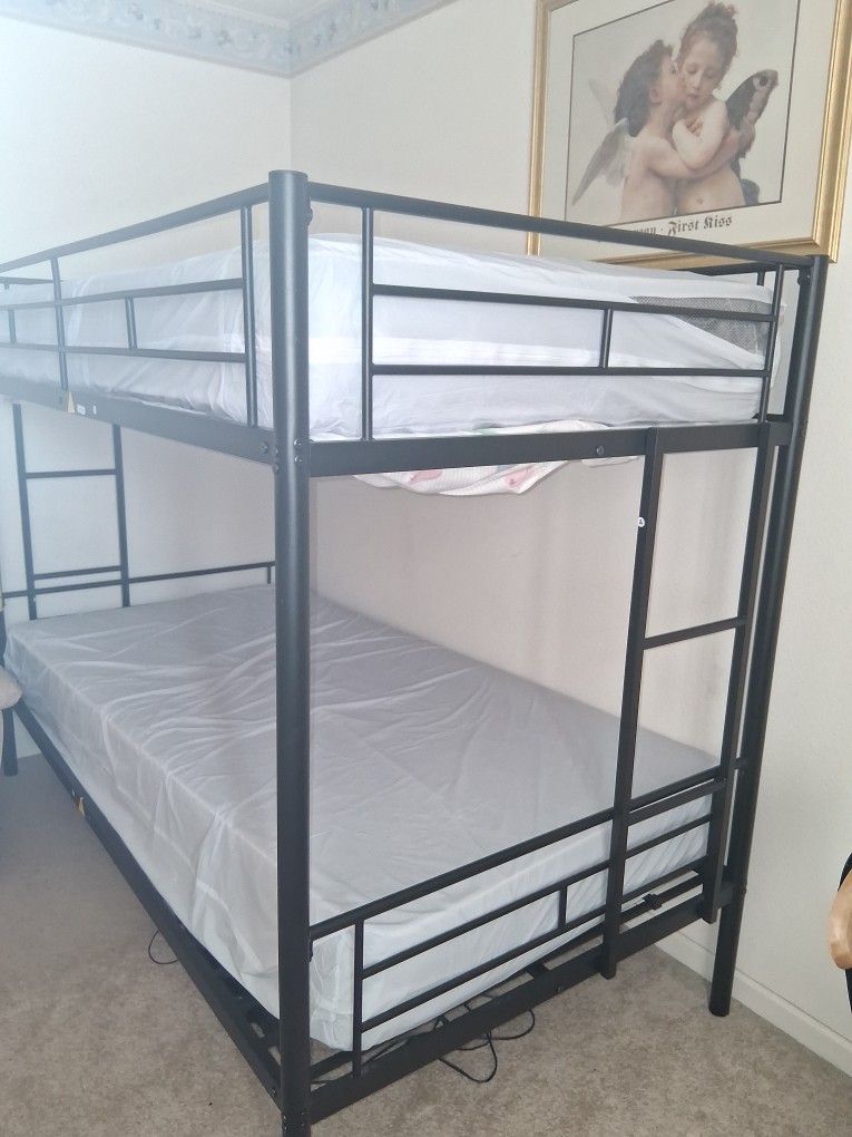 Twin Bunk Bed With New Matress