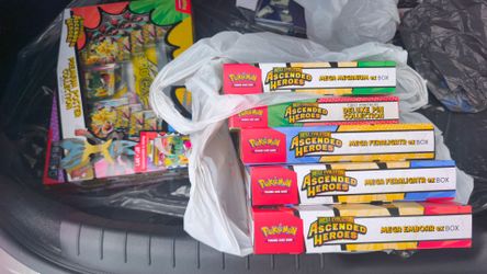 Ascended heroes ex boxes ,pin collection,poster