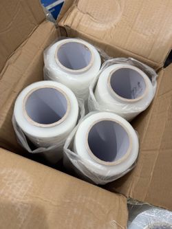 4 Rolls 18” x 1500ft Heavy Duty Stretch Wrap Film – 80 Gauge Clear Plastic Pallet Wrap Roll for Moving, Packing, Shipping & Storage Industrial Shrink