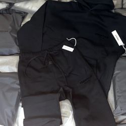 Black Essential Hoodie/pants Set 