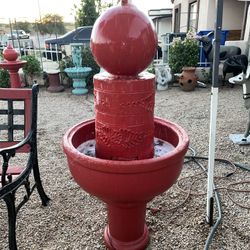 4-piece Concrete/Fiberglass Water Fountain w/ Working Pump