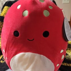 SQUISHMALLOW RED DINO WITH SPOTS