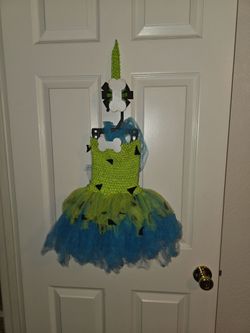 Baby girl / toddler Pebbles tutu dress  flintstones halloween costume