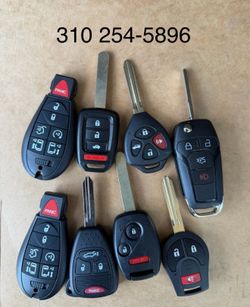 Controles y llaves para carros keys fobs remotes cut and programmed