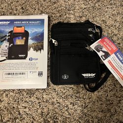 HERO Neck Wallet – RFID Blocking Passport Holder – Easy to Conceal Travel Pouch