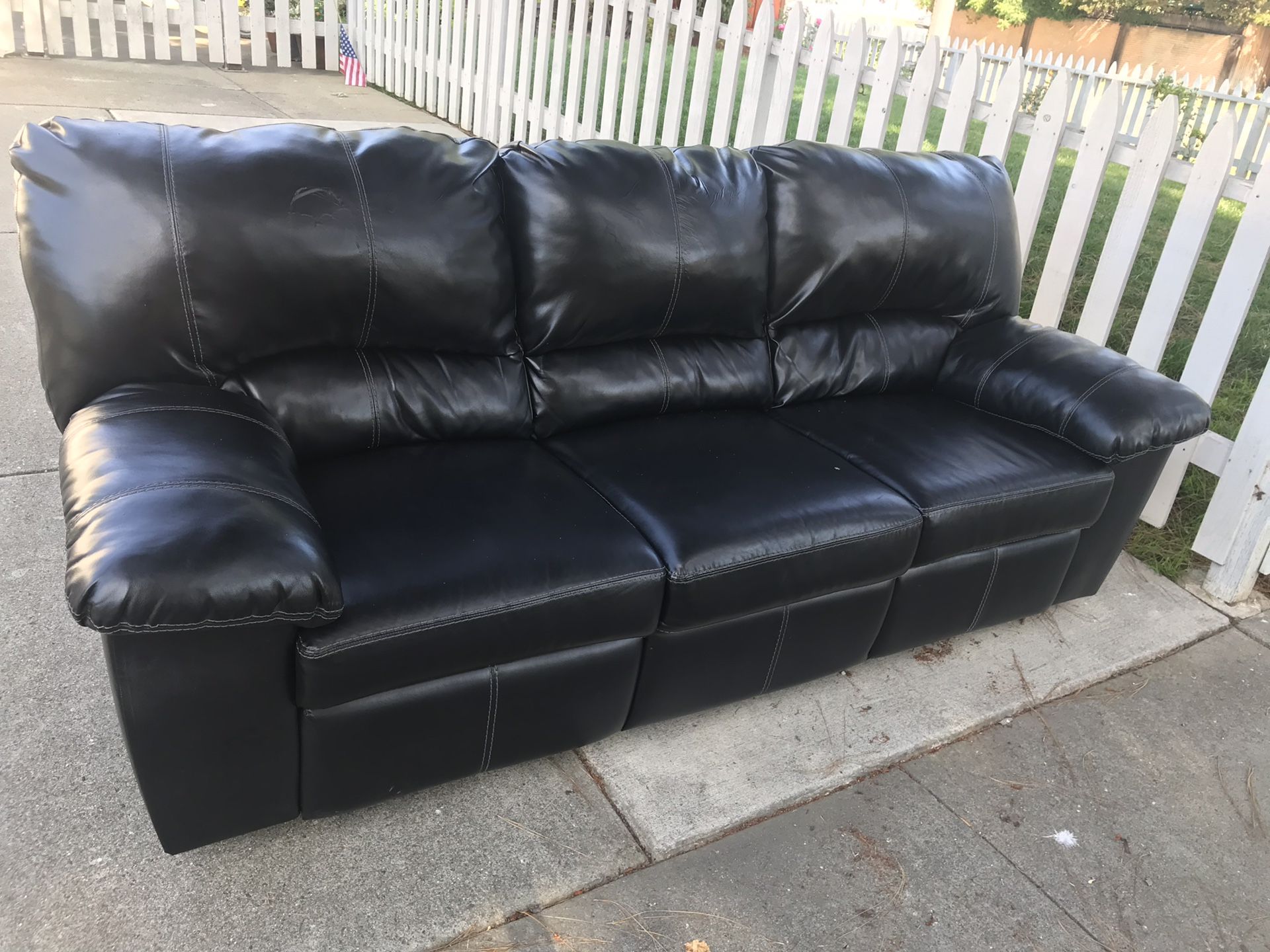 Free couch with manual recliner