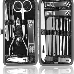 Manicure Set, Okom 19 in 1 Manicure Kit,Manicure Set Professional,Nail Clipper Set,Pedicure Set Stainless Steel Nail Kit, Nail Care Kit for Women and