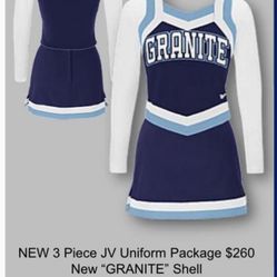 Like New Granite Hills High School Varsity Spirit Shorts, Skirt, Shell, Under Liner, Pom-Pom Bow Warmup Pants
