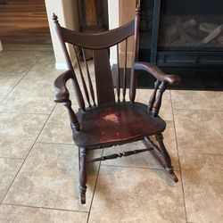 Antique Adult Solid Mahogany Rocking Chair