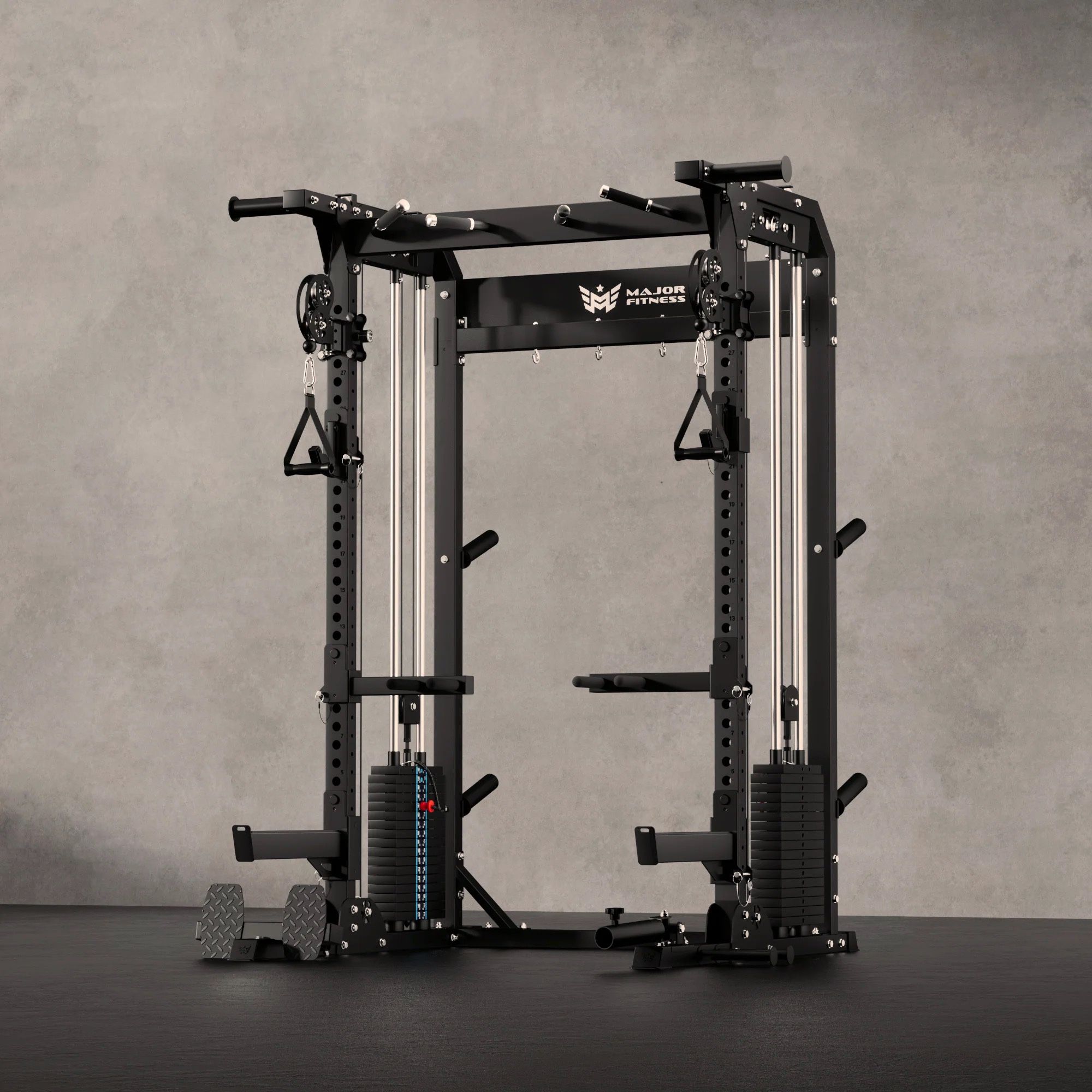 MAJOR FITNESS F22 PRO - Squat Rack Power Cage Functional Trainer with Smith Machine Option
