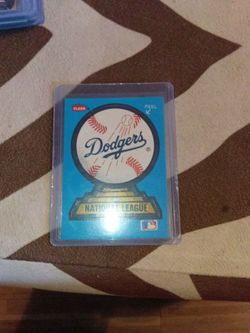 Fleer LA Dodgers National League Sticker Card