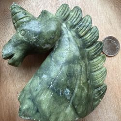 jade unicorn head