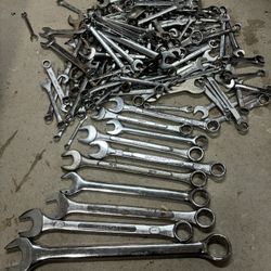Large Lot Of Combination Wrenches 