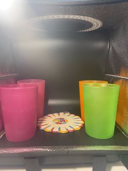 Set of 4 Plastic Tumblers (5”)