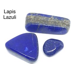 Lapis Lazuli Genuine Polished Stones from Afghanistan 3pcs 62g Total