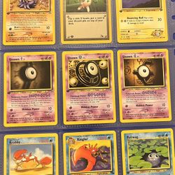 1st Edition 9 Pokemon Cards in Near Mint Condition