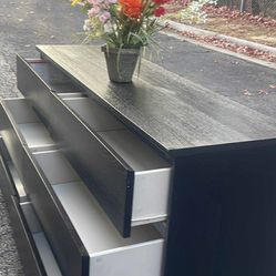 Ikea Malm Long Dresser With Big Drawers. Drawers Sliding Smoothly. Delivery Available. Se Habla Español 