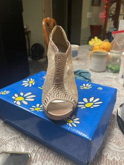 Nude Lace High Heel