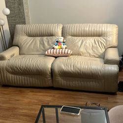 Sofa Reclinable En Piel 