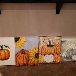 Fall Festive Paintings- Local BCS Artist