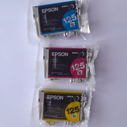 Epson 125 Ink 3 Colors Cyan Magenta Yellow