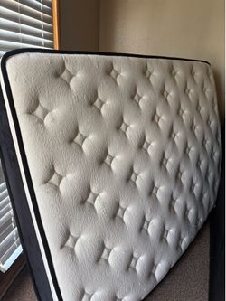 Full size bed with metal frame