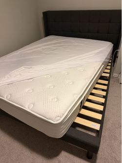 Queen size bed frame and mattress