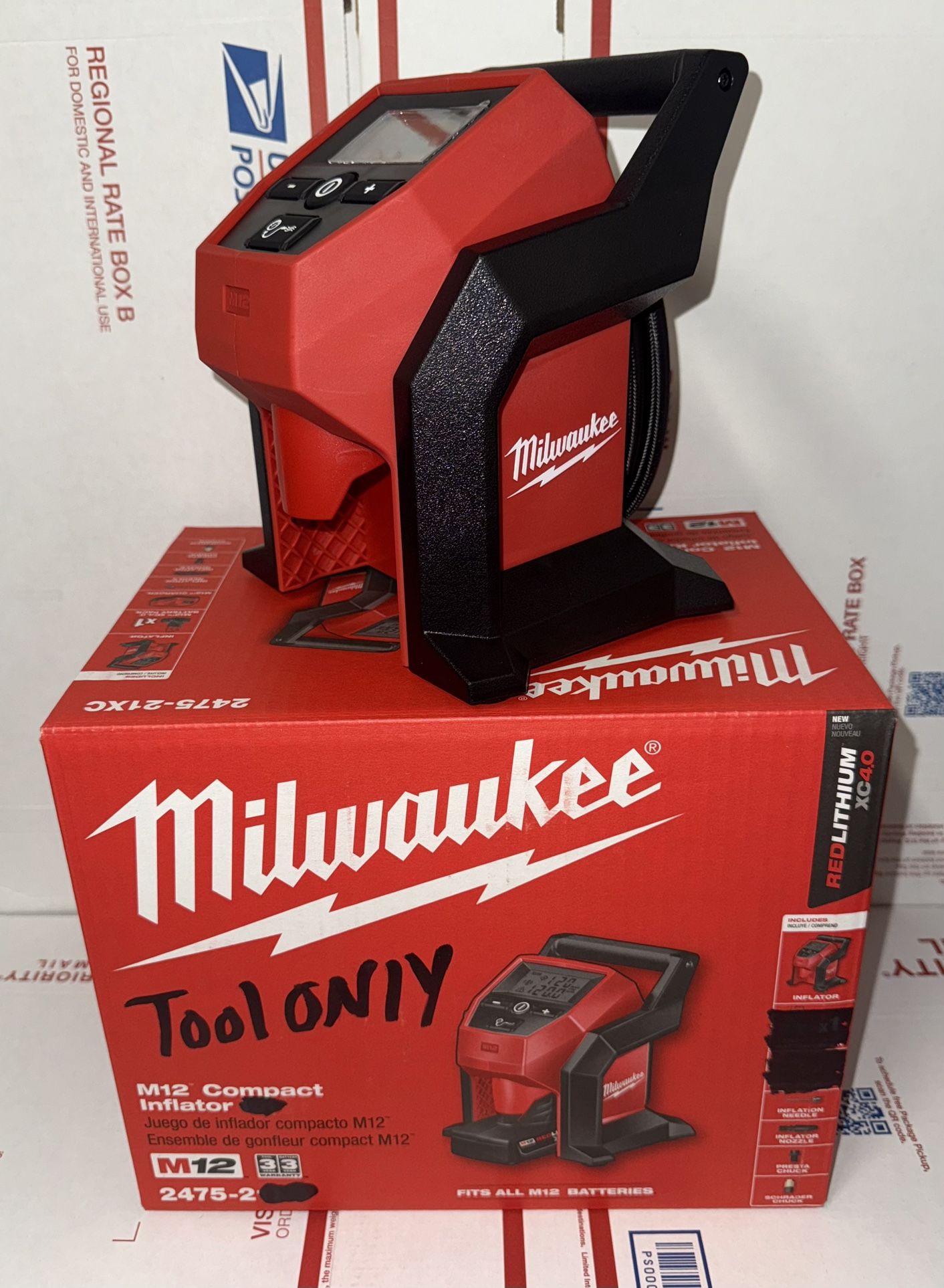 Milwaukee M12 Compact Inflator. Tool Only. Model #2475-20
