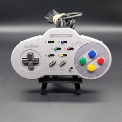 Super Nintendo Asciiware AsciiPad Turbo Controller ( Missing One Knob, Tested & Working )