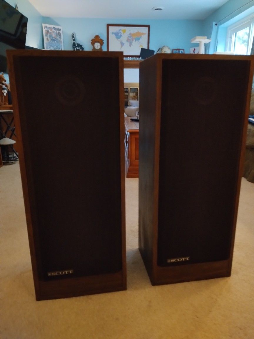 SCOTT 188T 1979-81 VINTAGE 3 WAY FLOOR SPEAKERS