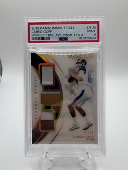 2019 Immaculate - Jared Goff #ITJ-8 Gold Triple Patch /10 💥Bookend💥 POP 1 (C)