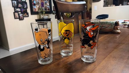 Vintage Pepsi Looney Tunes Vintage Collector Glasses Set of 3