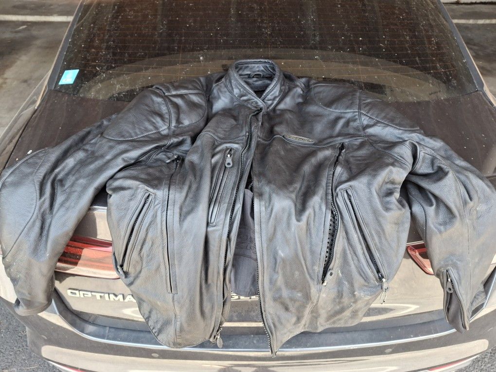 Leather Harley Jacket. 2XL