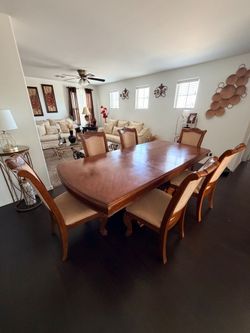 Wooden table.