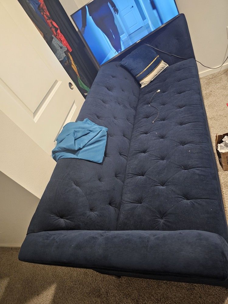Blue Velvet Couch