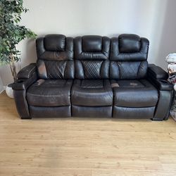 Free three seat recliner couch