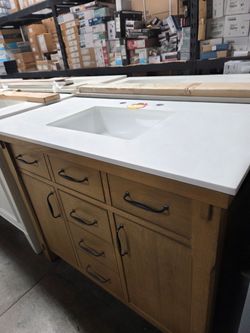 Kohler Bathroom Vanity 42" with White Countertop