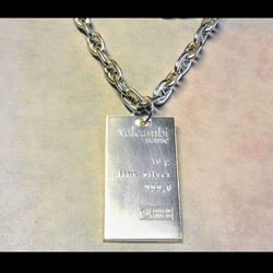 10g - 999 Fine Silver Pendant - NEW - 1.8" LONG