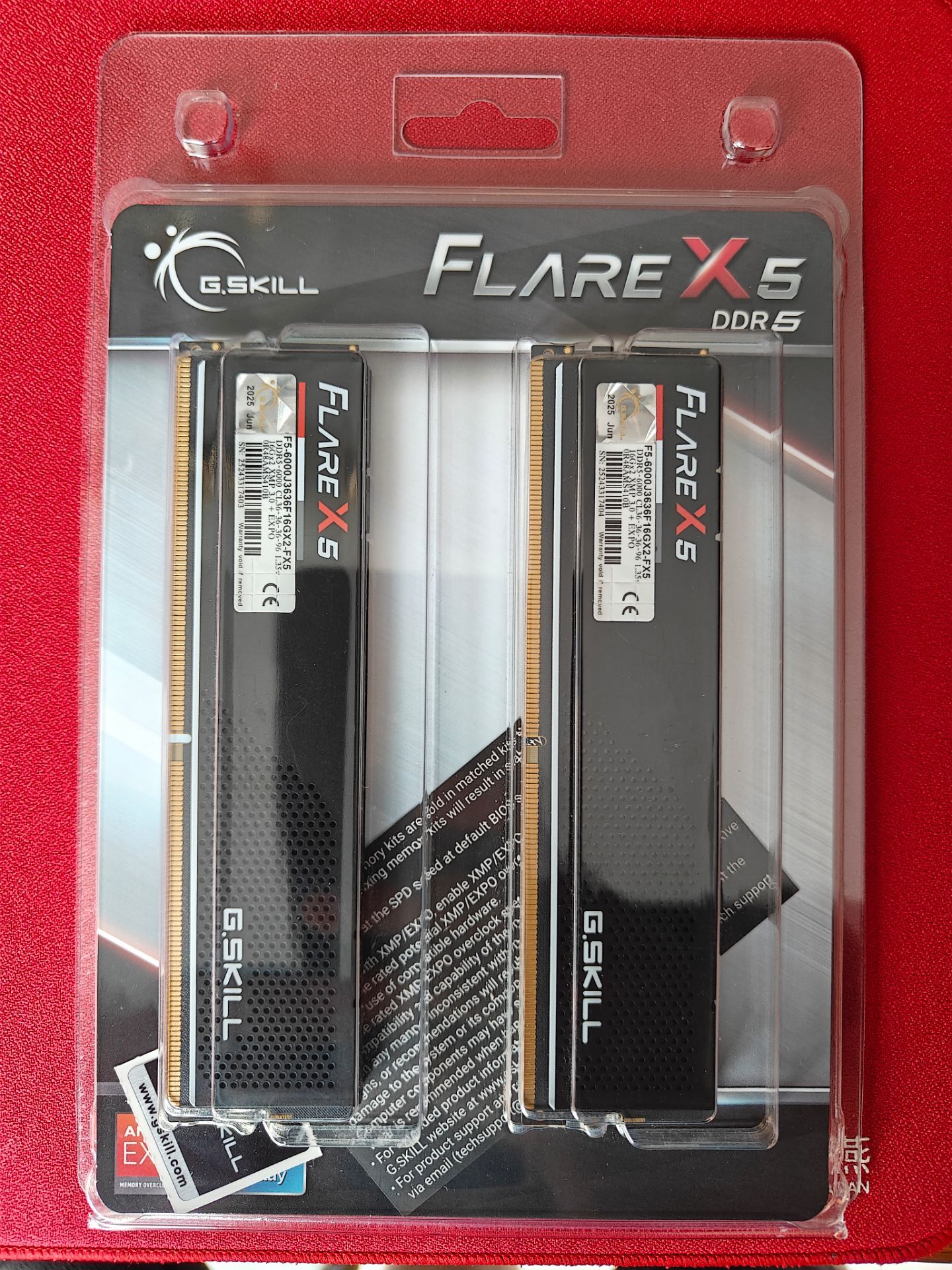 G.SKILL Flare X5 32GB (2x16GB) DDR5-6000 CL36 RAM Kit (NEW)