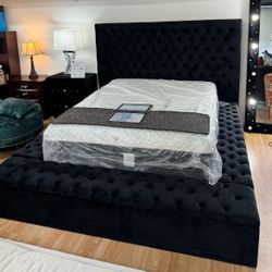 NEW QUEEN AND KING STORAGE BED WITH PROMOTIONAL MATTRESS.  BEDROOM FURNITURE SET SECTIONAL SOFA AND MORE 