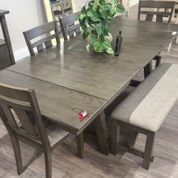 Brand New! 6pc Dining Room Set 😍/ Take It home with Only $39down/ Hablamos Español Y Ofrecemos Financiamiento 🙋🏻‍♂️ 