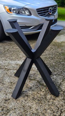 Metal table base