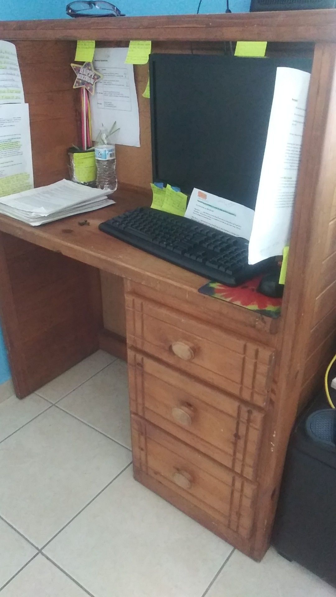 PINE BUNK BED WITH DESK AND DRAWERS