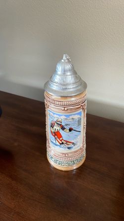 Skier stein maybe for an Anheuser-Busch promotional item